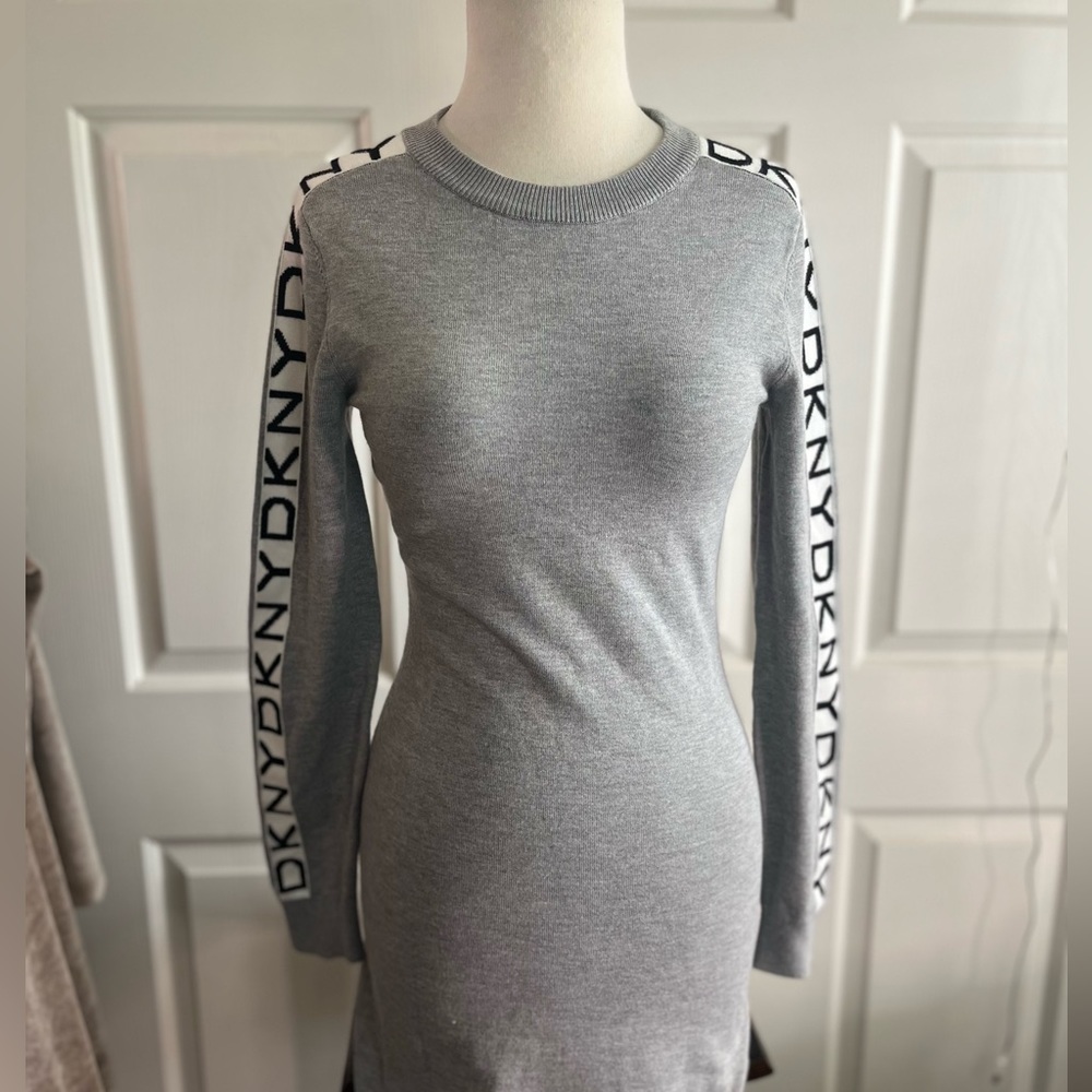 Item 094: NWT DKNY Logo Sweater Dress (Size XS)